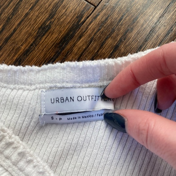URBAN OUTFITTERS white one shoulder tank top - Picture 2 of 3